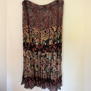 Coldwater Creek Boho Maxi Skirt Size L
